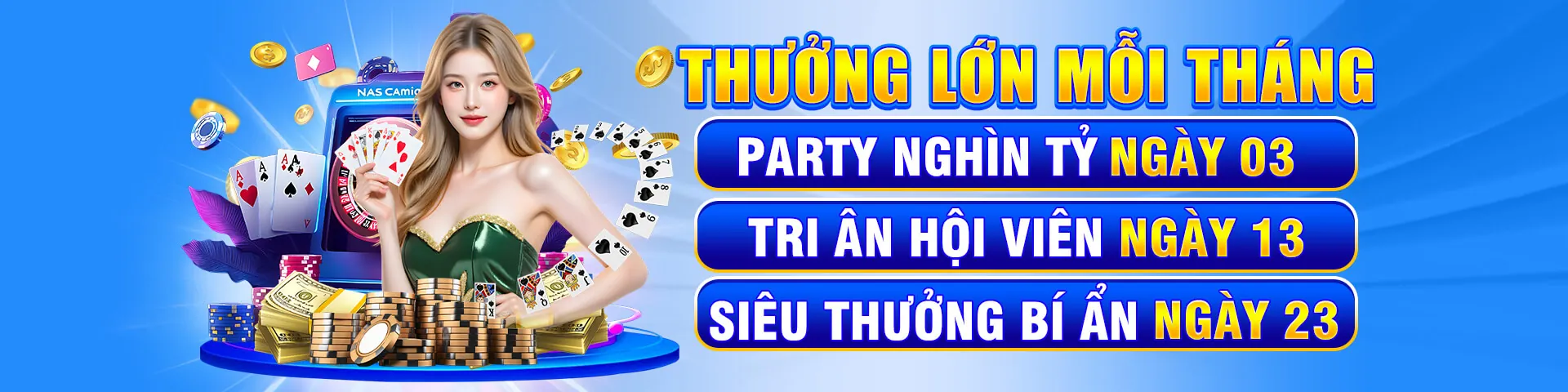 Banner khuyến mãi thành viên mới tại okkinh casino